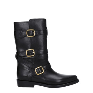 Celine Black Leather Boots