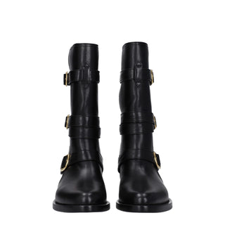 Celine Black Leather Boots