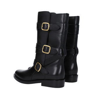 Celine Black Leather Boots