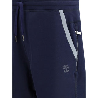 Brunello Cucinelli Blue Cotton Joggers (Workout Pants)