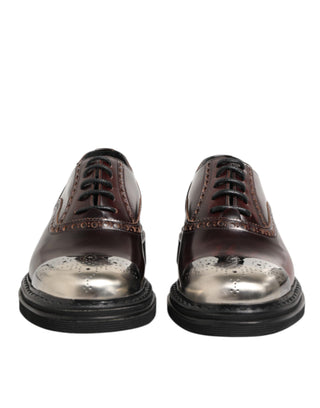 Dolce & Gabbana Brown Leather Lace Up Dress Men Oxford Shoes