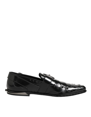 Dolce & Gabbana Black Embellished Dress Monk Strap Shoes