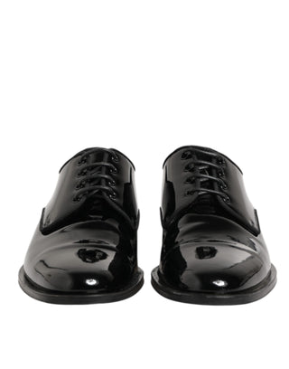 Dolce & Gabbana Black Leather Lace Up Derby Formal Dress Shoes
