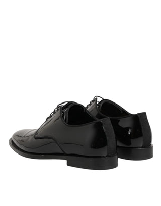 Dolce & Gabbana Black Leather Lace Up Derby Formal Dress Shoes