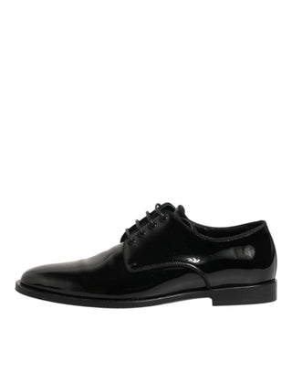 Dolce & Gabbana Black Leather Lace Up Derby Formal Dress Shoes