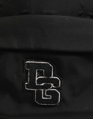 Dolce & Gabbana Black Nylon DG Patch School Travel Backpack Borse Bag