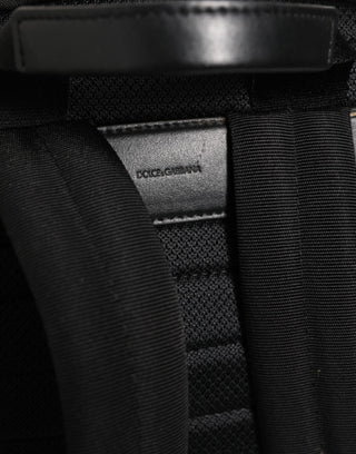 Dolce & Gabbana Black Nylon DG Patch School Travel Backpack Borse Bag