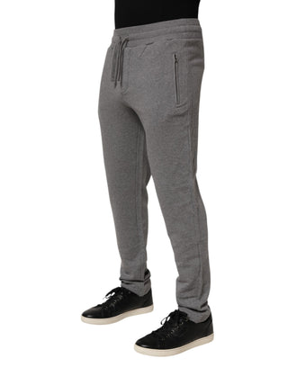 Dolce & Gabbana Cotton Jogger Sweatpants Trouser Gray