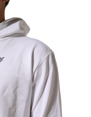 Dolce & Gabbana White Sacred Heart Hooded Sweatshirt Sweater