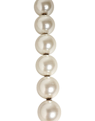 Dolce & Gabbana Black Leather Pearl Chain Bag Accessory Shoulder Strap