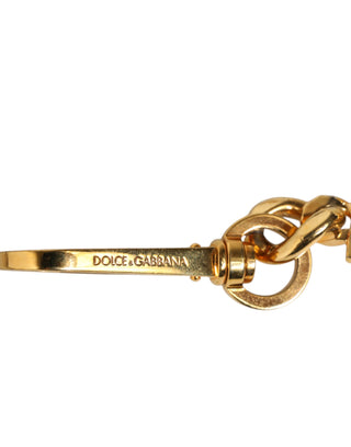 Dolce & Gabbana Black Leather Pearl Chain Bag Accessory Shoulder Strap