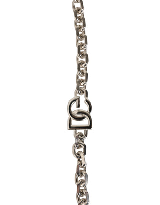 Dolce & Gabbana Black Leather Pearl Chain Bag Accessory Shoulder Strap