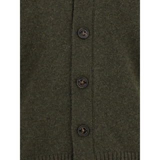 Brooksfield Green Fleece Wool Cardigan