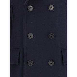 Burberry Blue Wool Coat