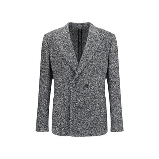 Dolce & Gabbana Gray Fleece Wool Coat