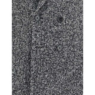Dolce & Gabbana Gray Fleece Wool Coat