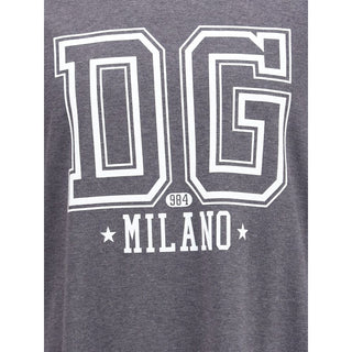 Dolce & Gabbana Gray Cotton T-Shirt