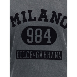 Dolce & Gabbana Gray Cotton T-Shirt