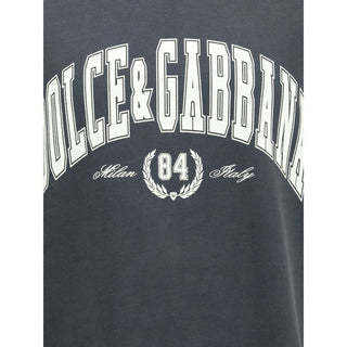 Dolce & Gabbana Gray Cotton T-Shirt