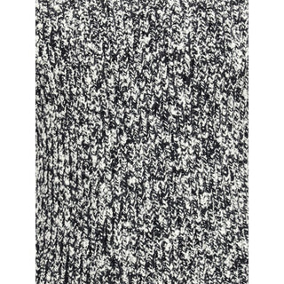 Dolce & Gabbana White Fleece Wool Turtleneck