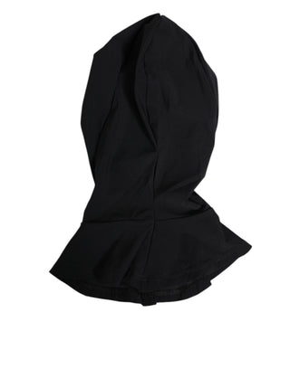 Dolce & Gabbana Black Nylon Elastane Balaclava Hood Face Cover Hat