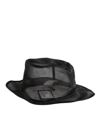 Dolce & Gabbana Black Silk Mesh Bucket Men Fisherman Cap Hat