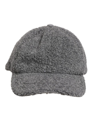 Dolce & Gabbana Gray Wool Fleece Rapper Men Baseball Capello Hat