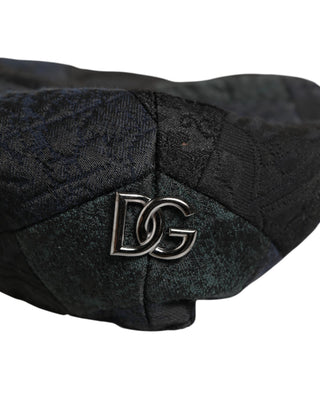 Dolce & Gabbana Black Polyester Newsboy Men Cloth Capello Hat