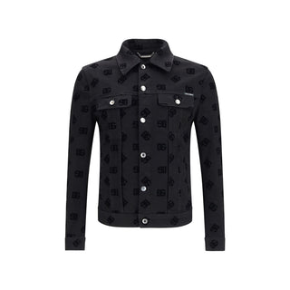 Dolce & Gabbana Jacquard-Logo Denim Jacket