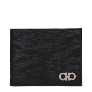 Salvatore Ferragamo Black Leather Wallets