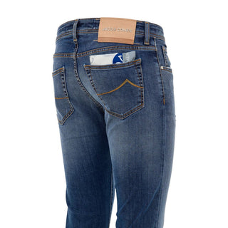 Jacob Cohen Blue Cotton Skinny Jean