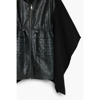 Desigual Black Polyester Women Poncho