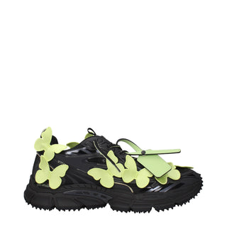 Off-White Black Fabric Athletic Sneakers