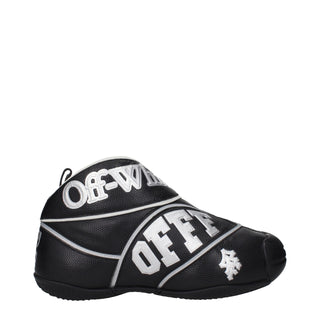 Off-White Black Leather High Tops