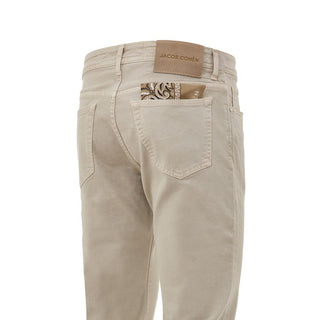 Jacob Cohen Beige Cotton Slim Fit Jeans