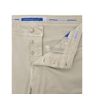 Jacob Cohen Beige Cotton Slim Fit Jeans