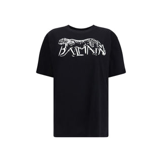 Balmain Black Cotton T-Shirt