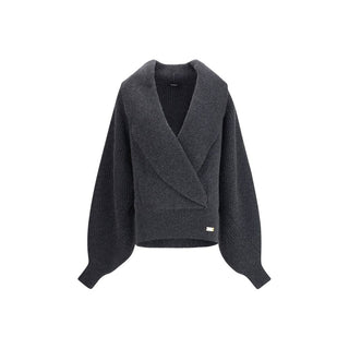 Balmain Gray Wool Sweatshirt