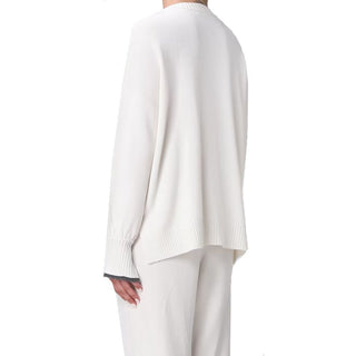 Brunello Cucinelli White Cashmere Sweatshirt