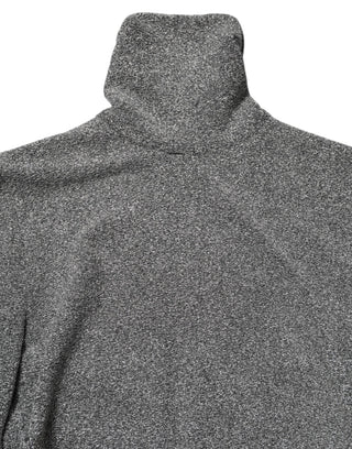 Dolce & Gabbana Gray Nylon Bodycon Sheath Long Sleeves Dress