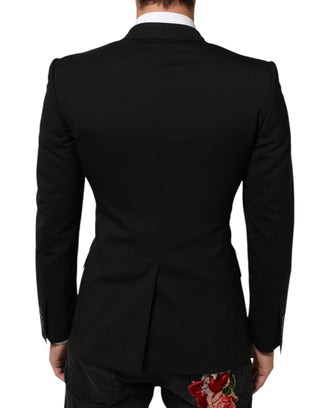 Dolce & Gabbana Black SICILIA Double Breasted Jacket Blazer