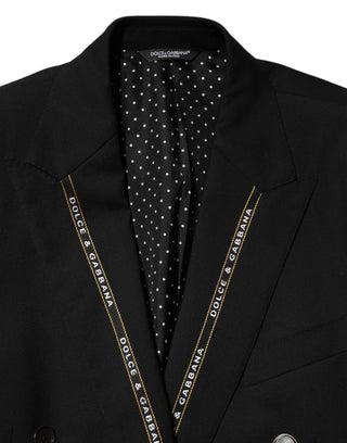 Dolce & Gabbana Black SICILIA Double Breasted Jacket Blazer