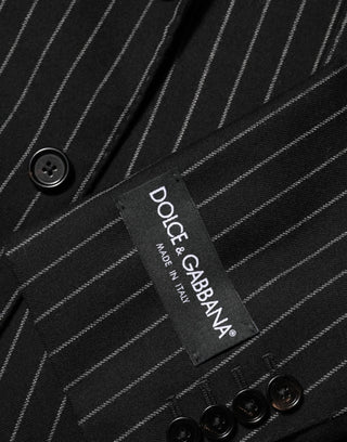 Dolce & Gabbana Black Stripes 2 Buttons Suit Jacket Blazer
