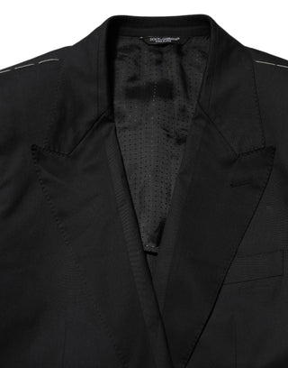 Dolce & Gabbana Black Cotton 2 Buttons Suit Jacket Blazer