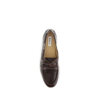 Bally Brown Calf Leather Bos Taurus Slip-On Loafers