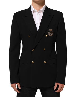 Dolce & Gabbana Black Wool 2 Buttons Suit Men Jacket Blazer