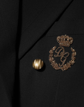 Dolce & Gabbana Black Wool 2 Buttons Suit Men Jacket Blazer