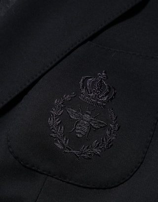 Dolce & Gabbana Black Viscose 2 Buttons Suit Jacket Blazer