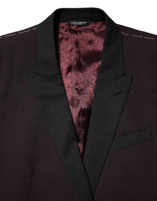 Dolce & Gabbana Maroon Wool 2 Buttons Suit Jacket Blazer