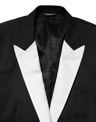 Dolce & Gabbana Black White MARTINI 1 Button Men Suit Blazer